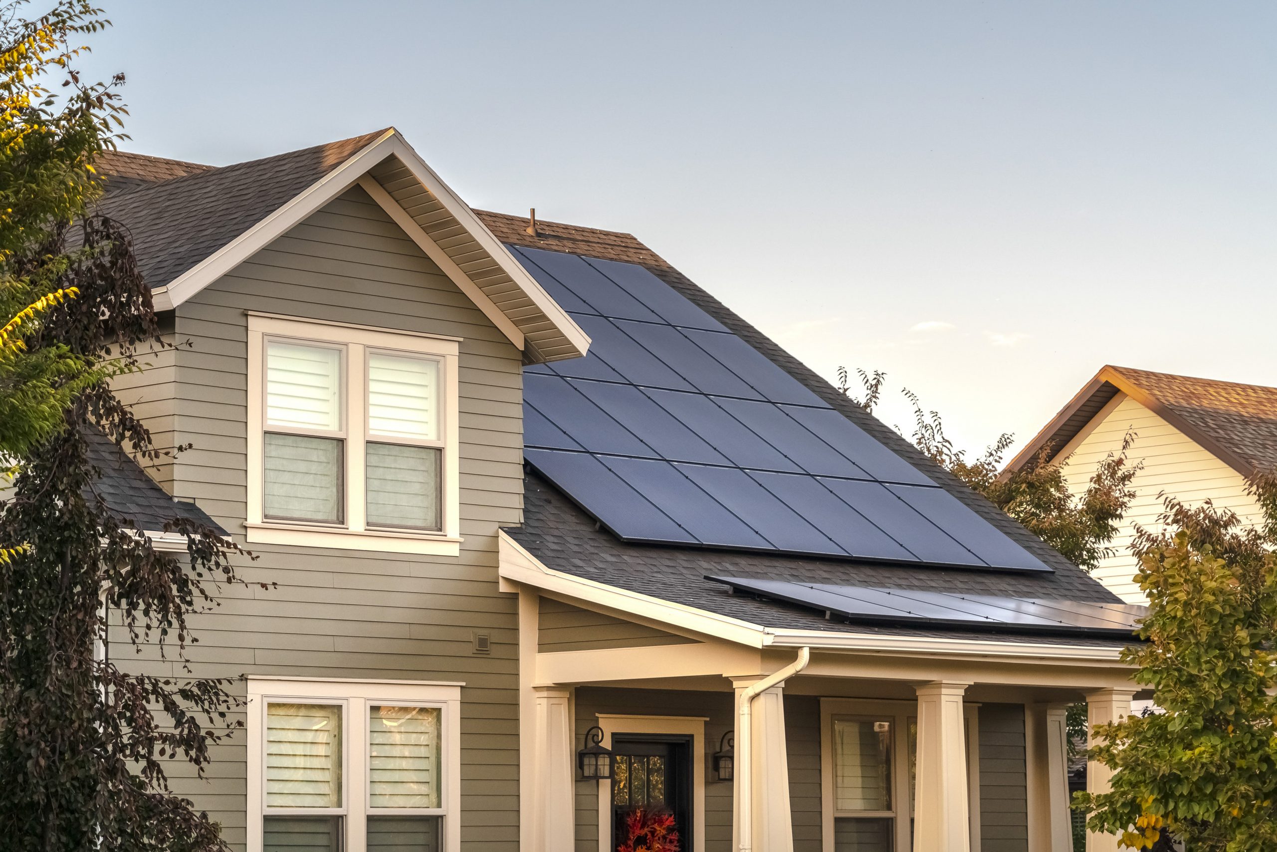 Rooftop solar panels protected from bird and squirrel nesting