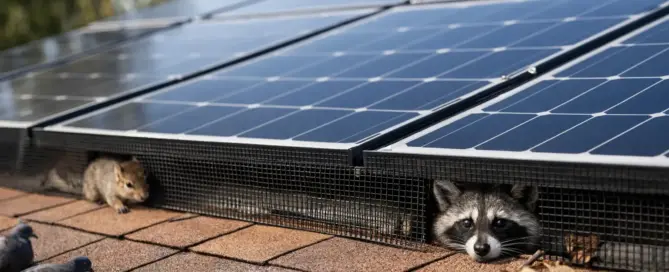 Solar Panel Critter Guard Stops Roof Damage